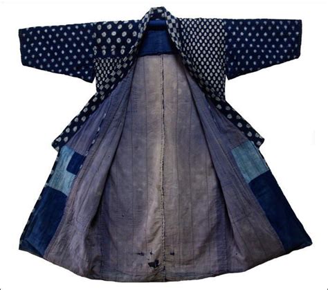 Japanese Noragi Cotton Indigo Jacket Kimono Fashion Clothes