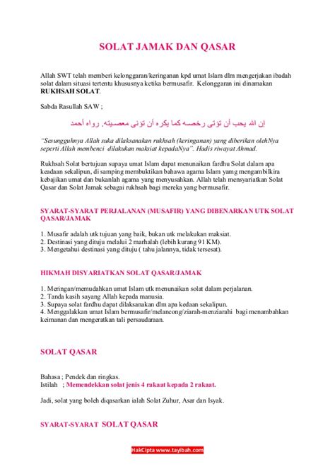 Panduan solat jamak qasar is a guide for a muslim in malaysia to pray (musafir). Solat Jamak dan Qasar