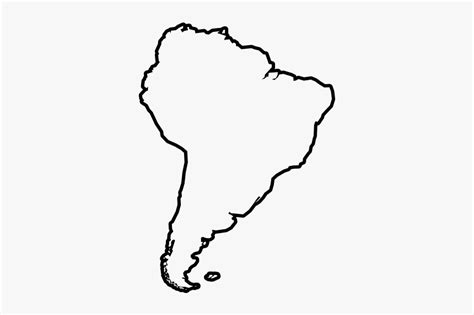 South America Clipart Black And White Hd Png Download Transparent
