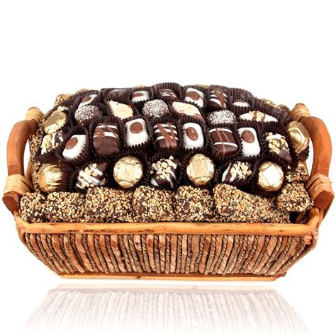 Holiday Chocolate Truffle Wicker T Basket • Christmas Chocolate