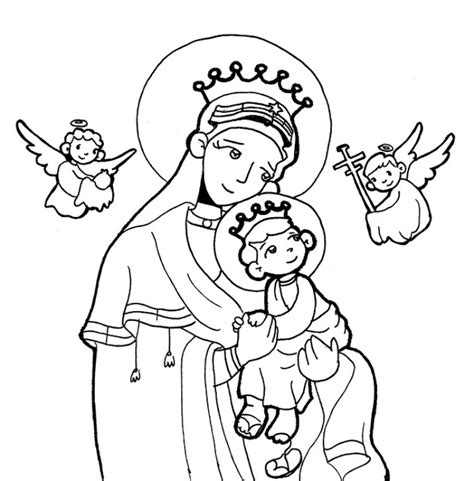 Virgen del carmen para colorear. La Catequesis (El blog de Sandra): Recursos Catequesis ...
