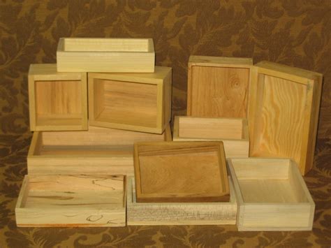 Unfinished Wood Craft Boxes Without Lids Package Sale Deal Etsy