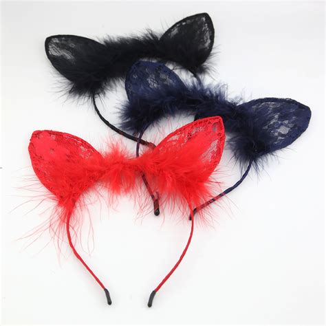 Sexy Lace Cat Ear Women Headbands Cute Fox Cat Ears Lace Etsy