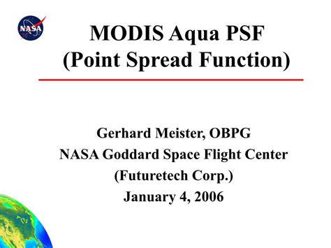 PPT MODIS Aqua PSF Point Spread Function PowerPoint Presentation Free Download ID