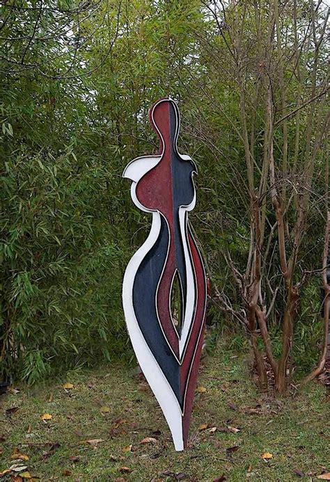 Contemporary Outdoor Large Abstract Metal Painted Sculpture Model