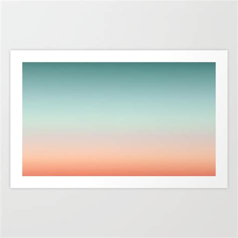 Color Gradient Background Fading Sunset Sky Colors Art Print By