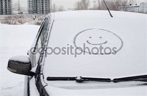 Smiling Face Snow Car Stock Photo Spon Snow Face Smiling