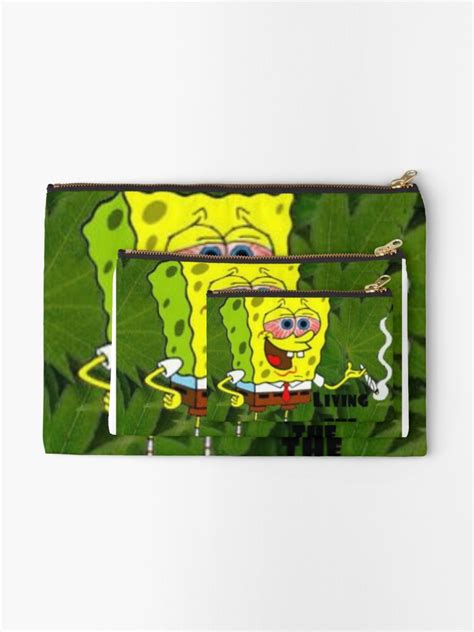 Spongebob 420 Zipper Pouch For Sale By Hansl Redbubble