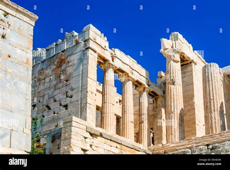 Athens Greece Ancient Ruins Of Parthenon Temple On The Acropolis