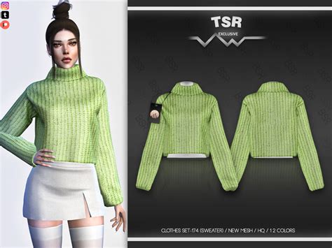 The Sims Resource Clothes Set 174 Sweater Bd599
