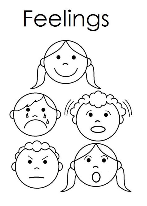 Free Printable Emotions Coloring Page