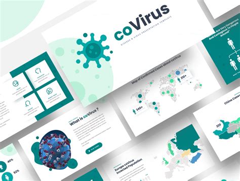 Covirus Disease And Virus Powerpoint Template Powerpoint Design