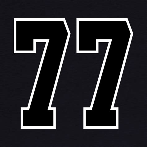 Number 77 77th Birthday T Baseball T Shirt Teepublic