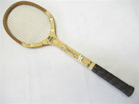 Vintage Wilson Don Budge Ghost Wooden Tennis Racquet Antique Display Sportstade