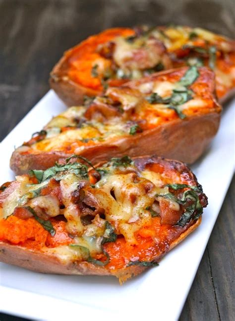 Delicious, fresh, healthy, and naturally vegan and gluten free. Bacon Basil Baked Sweet Potato Recipe | Cooking On The ...