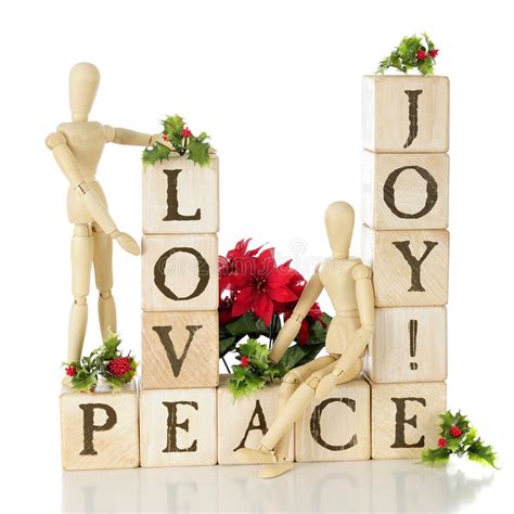 Christmas Love Joyand Peace Stock Photo Image Of Rustic Holly