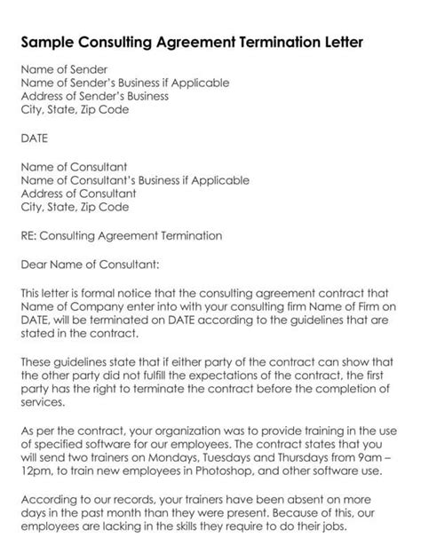 5 Free Termination Of Consulting Agreement Templates