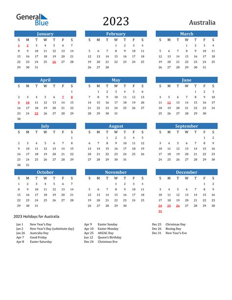 Year 2023 Calendar Victoria Calendar 2022 Australia Calendar 2023