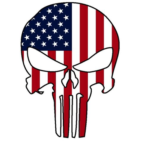 Punisher Skull Military American Flag 2 Us Sticker Decal Large 8