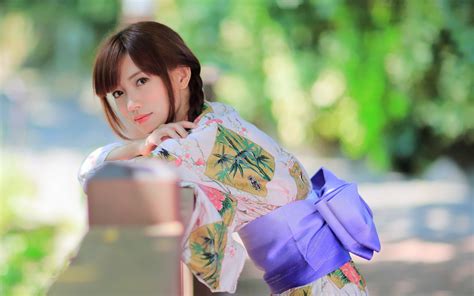 download wallpaper for 3840x2400 resolution beautiful japanese girl kimono summer girls