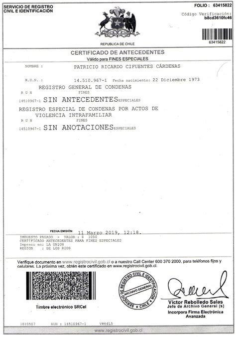 Certificado De Antecedentes Judiciales Página Web De Patriciocifcar