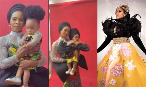 Funke Akindele Others React As Toyin Lawani Allows Nanny To Take Her Place Ahead Of Daughter S