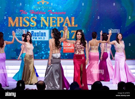 Kathmandu Nepal 2nd June 2017 Participants Of The Miss Nepal 2017 Perform During The Grand