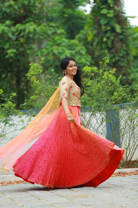 Ombre Lehenga Kerala Engagement Dress Engagement Dresses Lehenga Gown