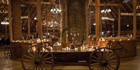 The highly vaulted roof and support structure lend themselves easily to any illumination you can imagine. Inn at the Round Barn Farm Weddings | Get Prices for ...