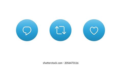 Twitter Icons Reply Tweet Retweet Like Stock Vector Royalty Free 2056473116 Shutterstock