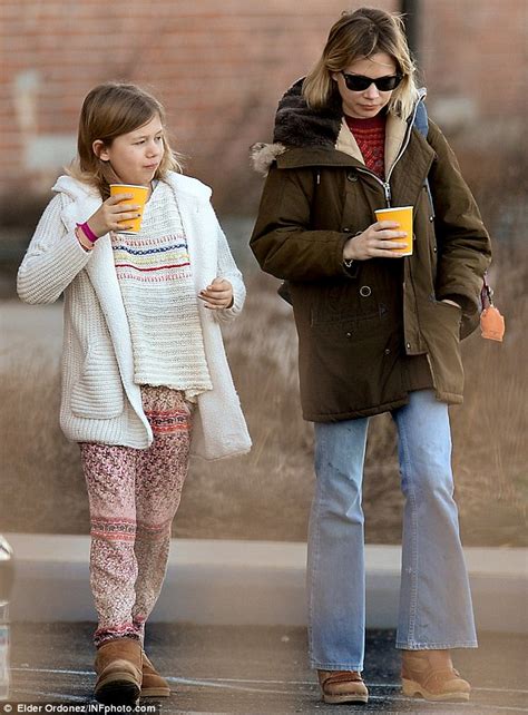 michelle williams shows off bangs with daughter matilda in new york city daily mail online