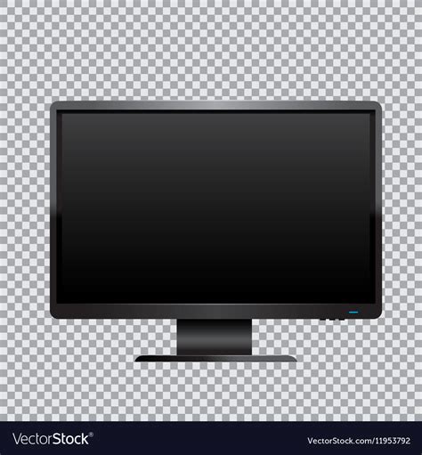 Black Monitor Transparent Background Royalty Free Vector