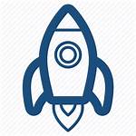 Rocket Icon Ship Space Line Outline Start