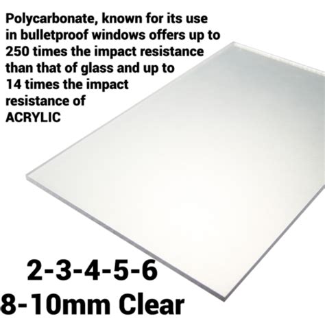 2 10mm Clear Solid Plastic Polycarbonate Sheet Greenhouse Window Glazing Ebay