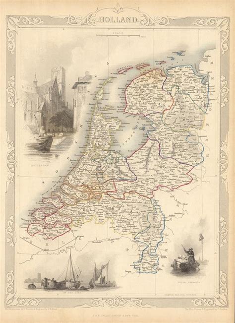Alte Karte Von Holland 1851 Niederlande Karte Antike Karte Etsy De