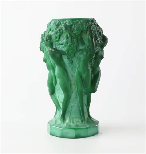 Images For 2437404 Heinrich Hoffmann Vase Malachite Glass Ingrid