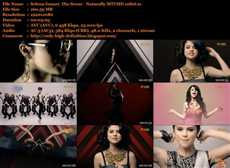 Only High Definition Selena Gomez And The Scene Naturally Mtvhd 1080i