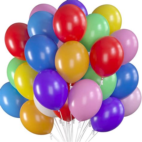 Mioparty™ Party Balloons 12 Inch Assorted Color Balloons With White