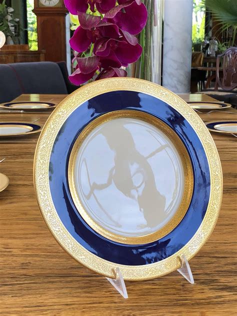 Cobalt And Gold Dinner Plates For Sale At 1stdibs