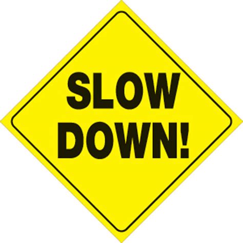 Voss Signs Yellow Plastic Reflective Sign 12 Slow Down 445 Sd Yr