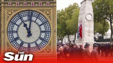 Britain Falls Silent To Mark Armistice Day Youtube