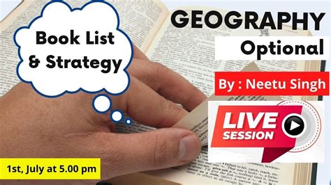 Geography Optional Book List Strategy Open Workshop Neetu Singh Youtube