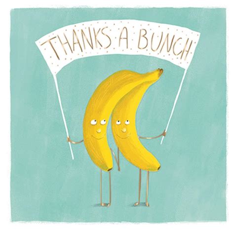 Thanks A Bunch Thank You Greeting Card By The Curious Inksmith Cards