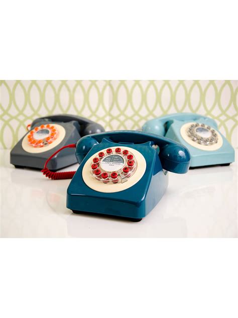 Wild And Wolf 746 1960s Corded Telephone Petrol At John Lewis And Partners