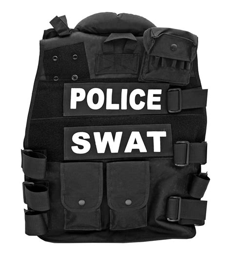 police swat tactical vest black