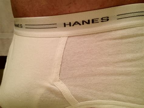 Regular Guys Underwear Hanes White Briefs After A Log Work Day