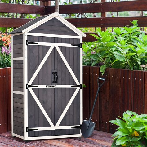 Mcombo Outdoor Storage Cabinet Tool Sheds Backyard Garden Utility