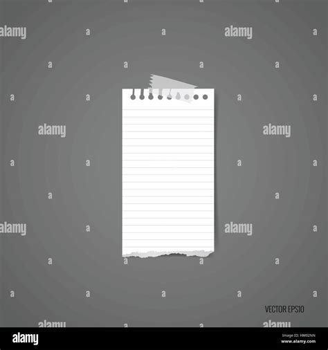 White Torn Note Papers Vector Illustration Stock Vector Image And Art
