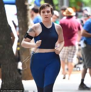 Lena Dunham Steps Out In Tiny Colourful Shorts In New York Daily Mail Online