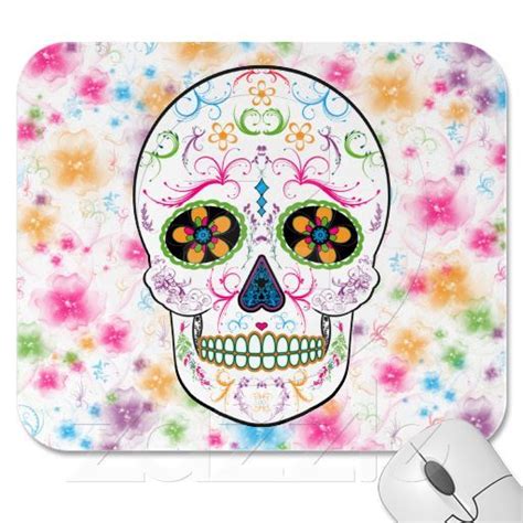 Crmn Sugar Skull Day Of The Dead 5 Mouse Pad Vertical